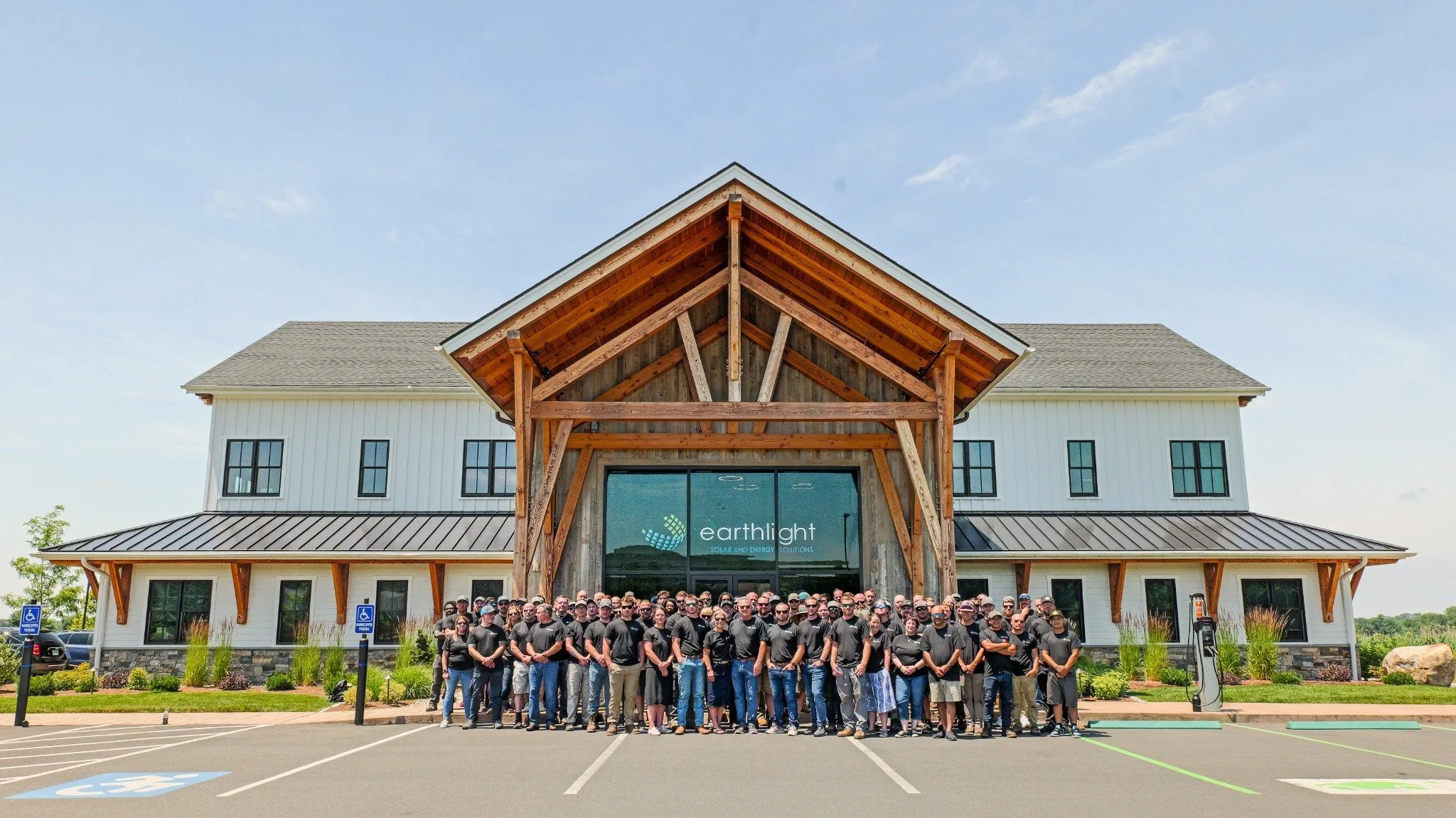   The Earthlight headquarters in Ellington, CT and our growing team of solar experts.  